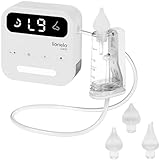 LIONELO BabyAir Flow elektrischer Nasensauger f&uuml;r Babys &ndash; kabellos, 9 Saugstufen, 3 Silikonaufs&auml;tze, Nachtlicht, leise, leistungsstark, USB-C, wiederaufladbar
