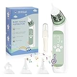 Nasensauger Baby | Nasensekretsauger Baby | Nasensauger Baby Elektrisch Mit 3 SaugstäRken, 3 GrößEn Silikon Tipps Und Licht Beruhigender, Musikfunktion